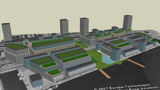 su模型下载-街区规划模型 sketchup室内模型下载 第1张