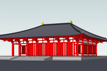 寺庙skp模型下载 SketchUp建筑模型下载 第1张