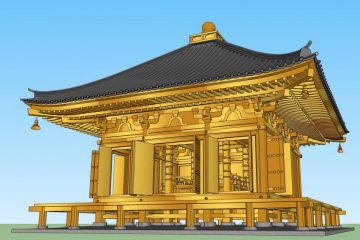 日本金碧寺庙sketchup模型下载 SketchUp建筑模型下载 第1张