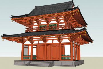 日本寺庙sketchup模型下载 SketchUp建筑模型下载 第1张