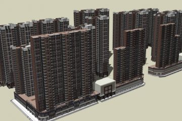 欧式大型住宅小区草图大师模型库 SketchUp建筑模型下载 第1张
