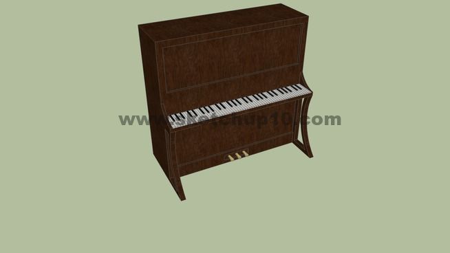 钢琴 sketchup室内模型下载 第1张