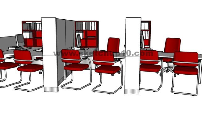 办公座椅 sketchup室内模型下载 第1张