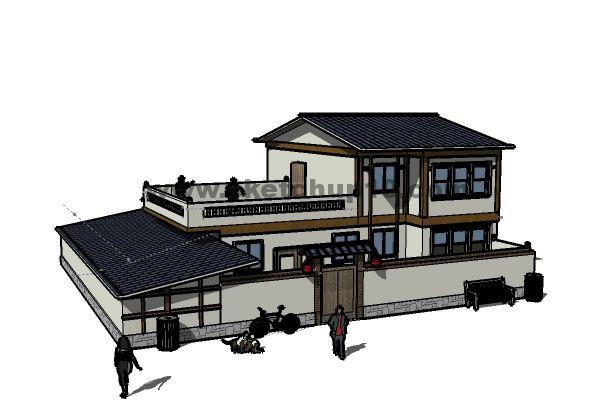 村镇住宅sketchup草图大师模型下载 SketchUp建筑模型下载 第1张