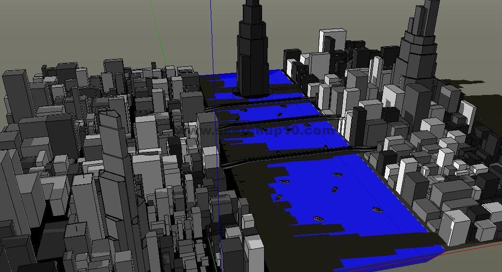 现代城市规划4su草图大师模型库 城市规划 第1张