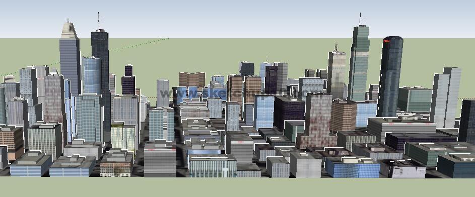美国中小城市规划skp模型下载 城市规划 第1张