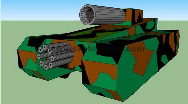 坦克skp模型库下载 sketchup机械模型 第1张