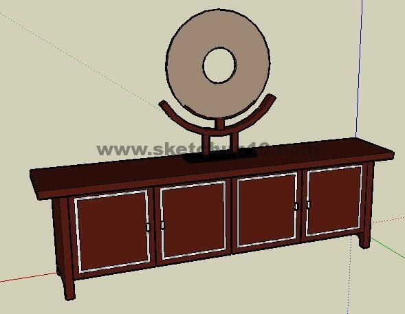 古代家具摆件skp模型下载 sketchup室内模型下载 第1张