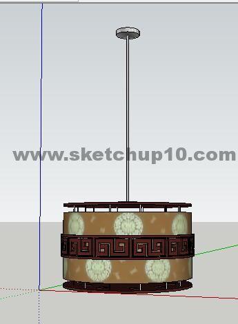 中式吊灯0285sketchup模型下载 sketchup室内模型下载 第1张