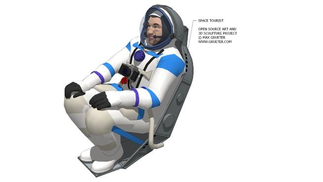太空旅游人物su模型 人物草图大师模型下载 第1张
