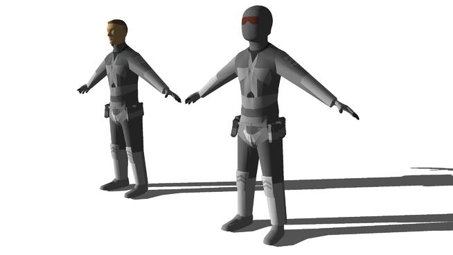 碳纤维铠甲战士| sketchup模型下载 人物草图大师模型下载 第1张