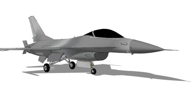 F-16“战隼”飞机| SKP下载 sketchup机械模型 第1张