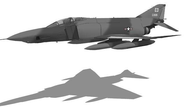 麦克唐奈道格拉斯rf-4e幻影II轰炸机 SKP下载 sketchup机械模型 第1张