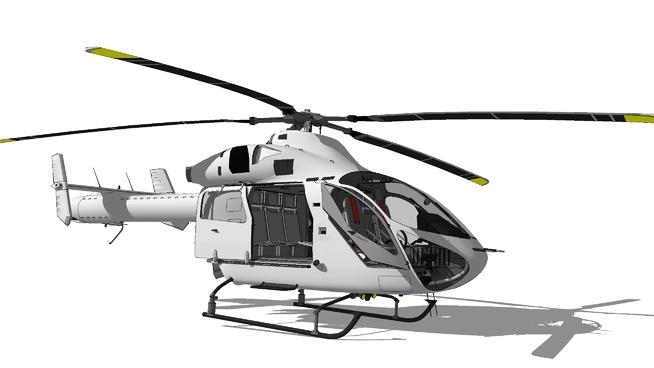 是轻型双用途直升机| skp下载 sketchup机械模型 第1张