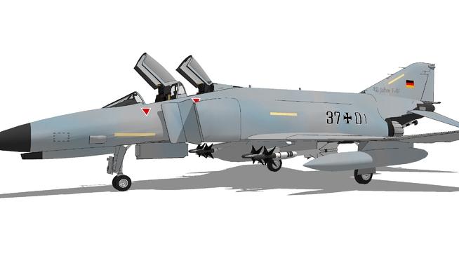 麦克唐奈道格拉斯f-4f幻影飞机|su模型 sketchup机械模型 第1张