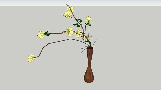 艺术室内花卉装饰| SketchUp模型库 sketchup植物模型 第1张