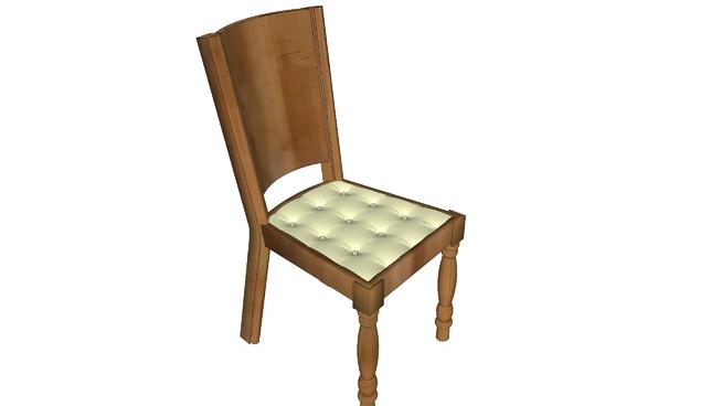 皮革椅木| skp下载 家具 第1张