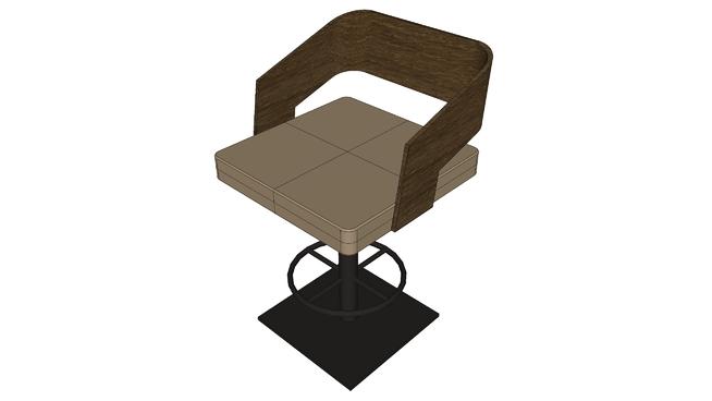 酒吧凳2发廊凳子椅子 | SketchUp模型库 家具 第1张
