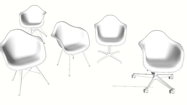 zdesign_plastic_armchair_model | SKP下载 家具 第1张