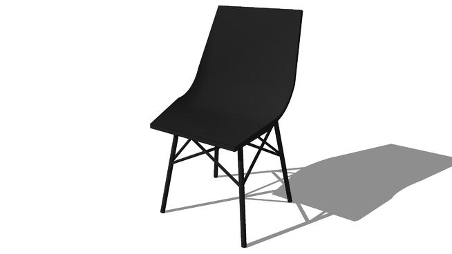 卡迪夫，聚丙烯和金属椅无烟煤，sketchup模型，编号923，u20ac | skp下载4 家具 第1张