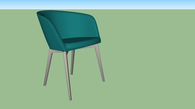 月亮扶手椅| sketchup模型库 家具 第1张