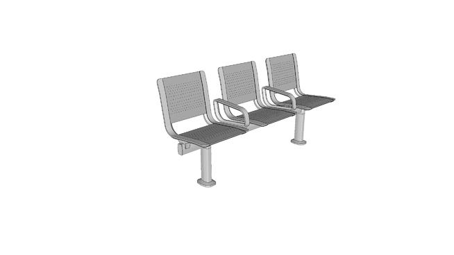 形式+表面®切线轨道座椅，背座椅，不锈钢座椅，微穿孔|su模型 家具 第1张