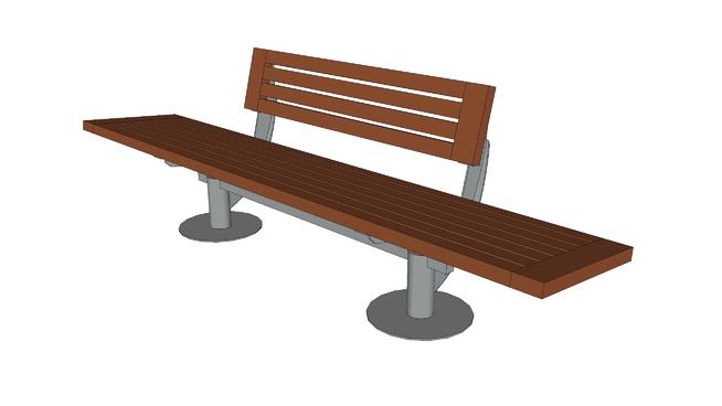 约，优雅，优美的 板凳| sketchup模型库 家具 第1张