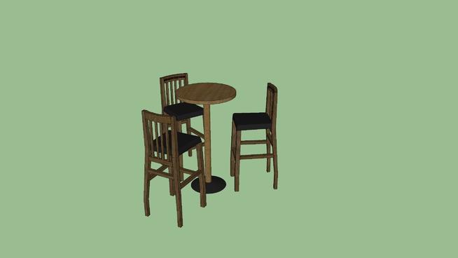 bistrÔ| skp下载桌子椅子 家具 第1张