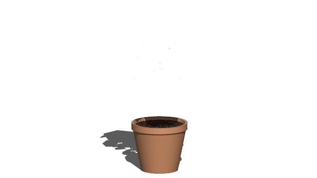 陶土花盆| skp下载 sketchup植物模型 第1张