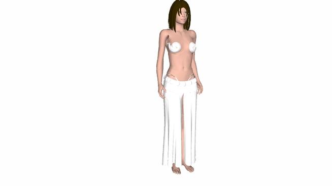 女孩1 | SketchUp模型库 人物草图大师模型下载 第1张