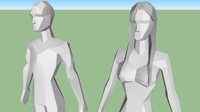 瘦的人| SketchUp模型下载 人物草图大师模型下载 第1张