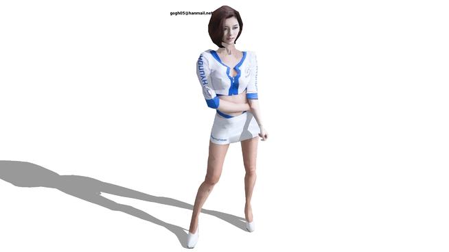 3D虚拟女孩| SketchUp模型库 人物草图大师模型下载 第1张