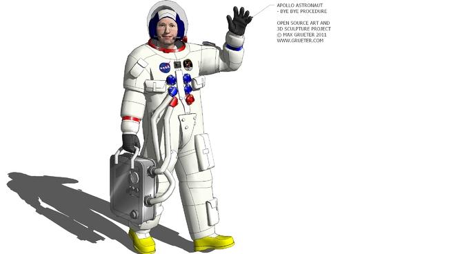 “阿波罗”号的宇航员| skp下载 人物草图大师模型下载 第1张