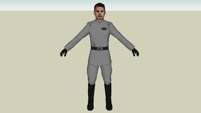 帝国的队长Ozzik Sturn（1）| SKP下载 人物草图大师模型下载 第1张