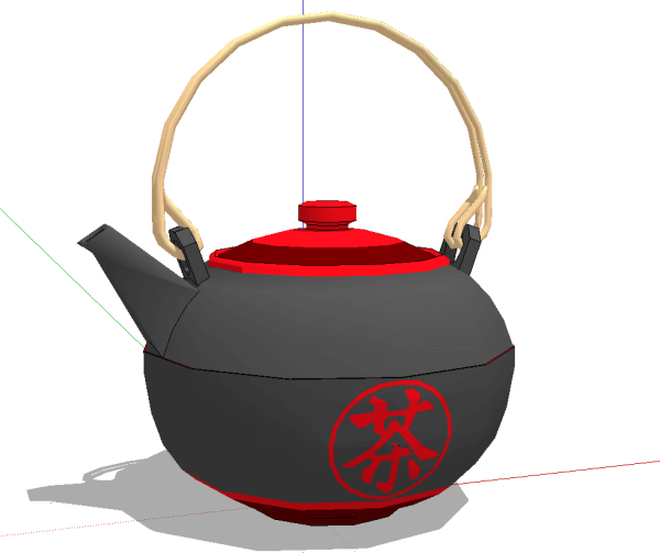 中式茶壶sketchup模型下载 sketchup室内模型下载 第1张