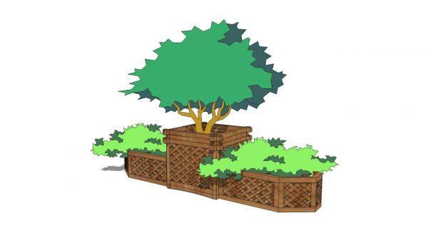 木质花箱花池su模型下载 SketchUp景观模型下载 第1张