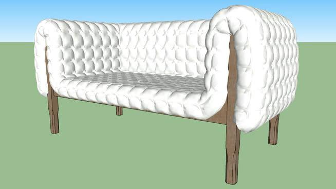 单人沙发椅模型-编号813 sketchup室内模型下载 第1张