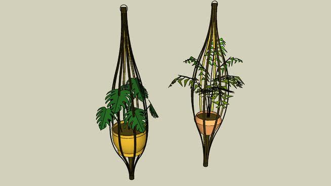 竹类植物衣架 sketchup室内模型下载 第1张