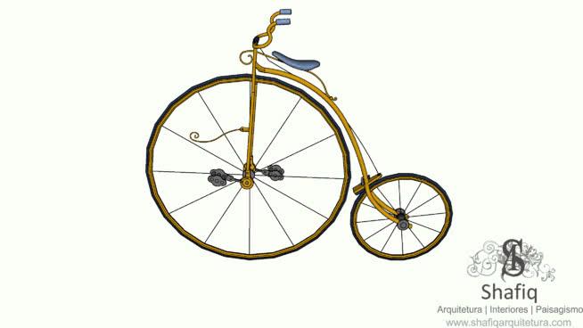 自行车装饰-编号233 sketchup室内模型下载 第1张