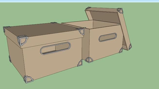 盒子容器模型-编号127491 sketchup室内模型下载 第1张