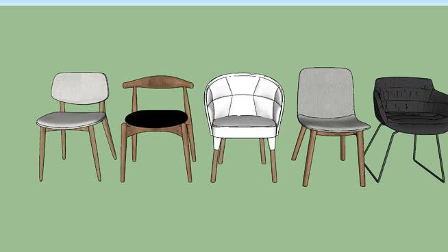 椅子凳子模型-编号503 sketchup室内模型下载 第1张