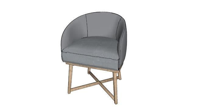 椅子凳子模型-编号5 sketchup室内模型下载 第1张