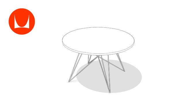 Magis Tavolo XZ3 Table| skp下载 sketchup室内模型下载 第1张