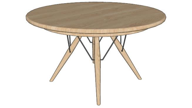 台面PP75餐桌（BECKUP） sketchup室内模型下载 第1张
