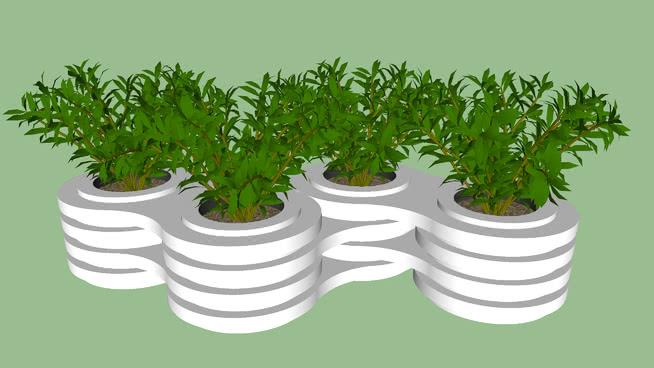 现代植物盆栽设计 sketchup室内模型下载 第1张