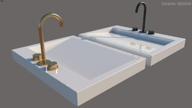 厨卫水槽模型-编号048 sketchup室内模型下载 第1张