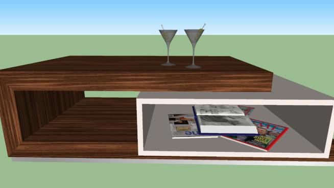 现代咖啡桌 sketchup室内模型下载 第1张