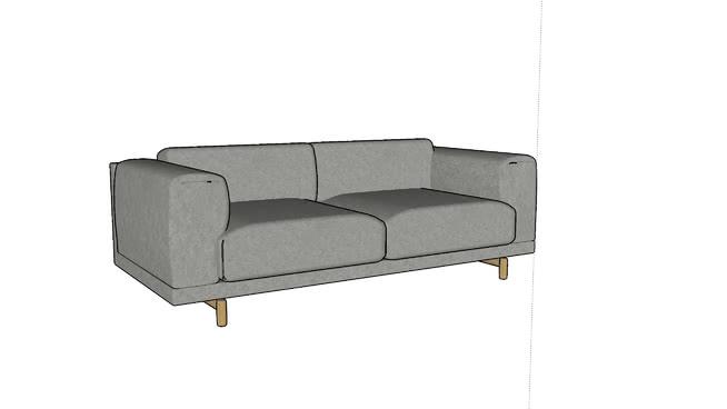 沙发模型-编号633 sketchup室内模型下载 第1张