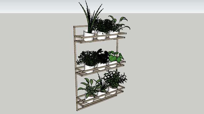 室内植物及花瓶花钵容器等模型-编号129867 sketchup室内模型下载 第1张