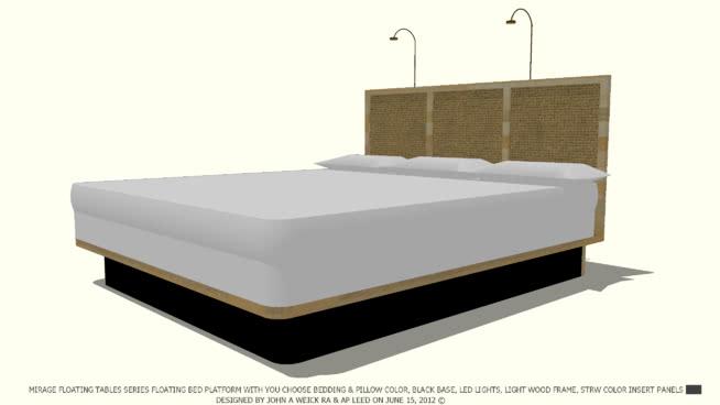 床你选择床上用品和枕头的颜色由约翰韦克Ra和AP LEED 床 第1张